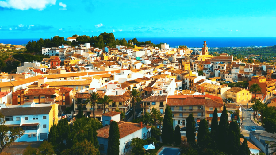 Benidorm town in Spain